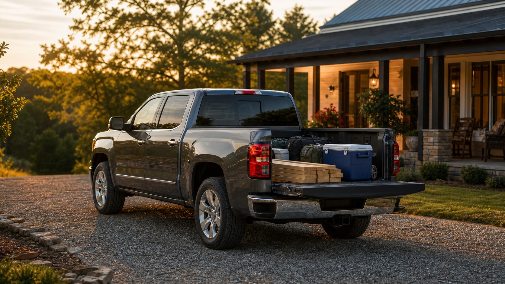 Best Full-Size Trucks Choices for Work, Family, and Long-Term Value featured image showing a realistic unbranded pickup truck scene