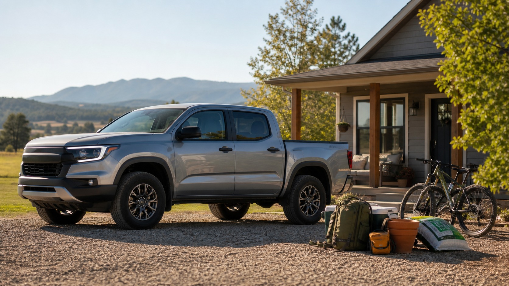 Best Midsize Trucks Choices for Work, Family, and Long-Term Value featured image showing a realistic unbranded pickup truck scene