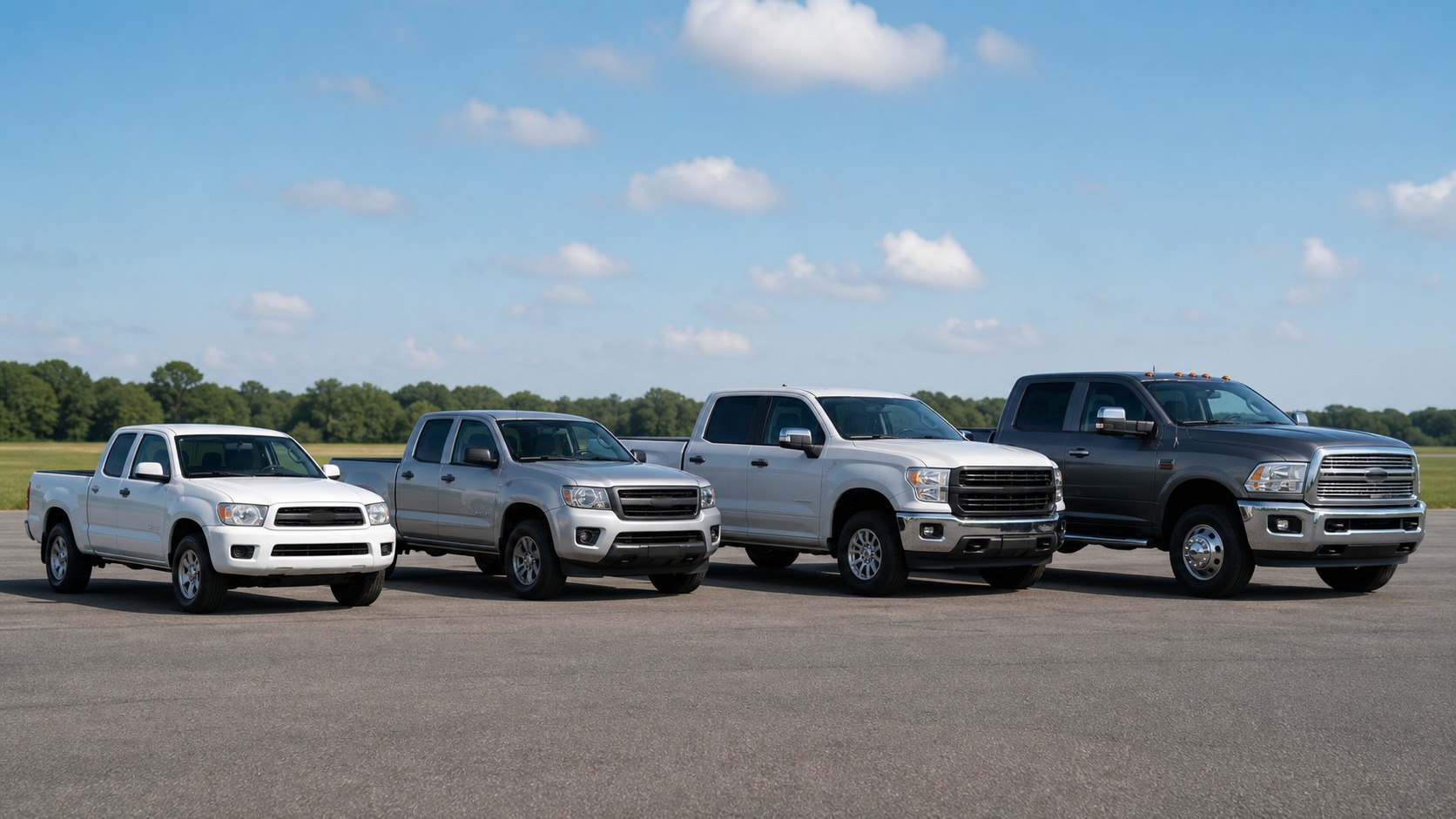 Pickup Truck Classes Guide: Specs, Trade-Offs, and Best Uses featured image showing a realistic unbranded pickup truck scene